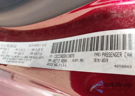 2016 Chrysler 200 Limited из США, поврежденный, VIN 1C3CCCAB2GN110670